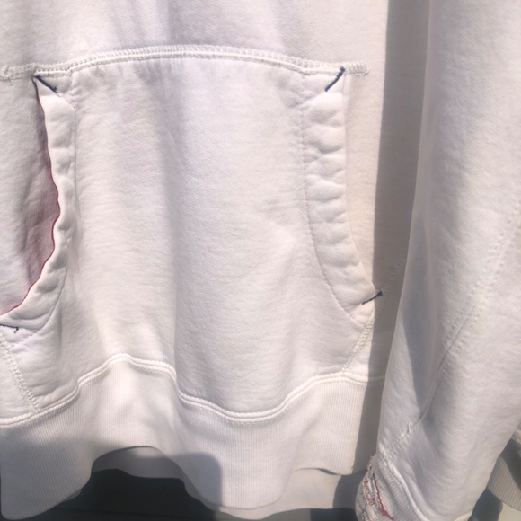 American eagle 77 large white 100% cotton vintage hoody - Picture 9 of 15